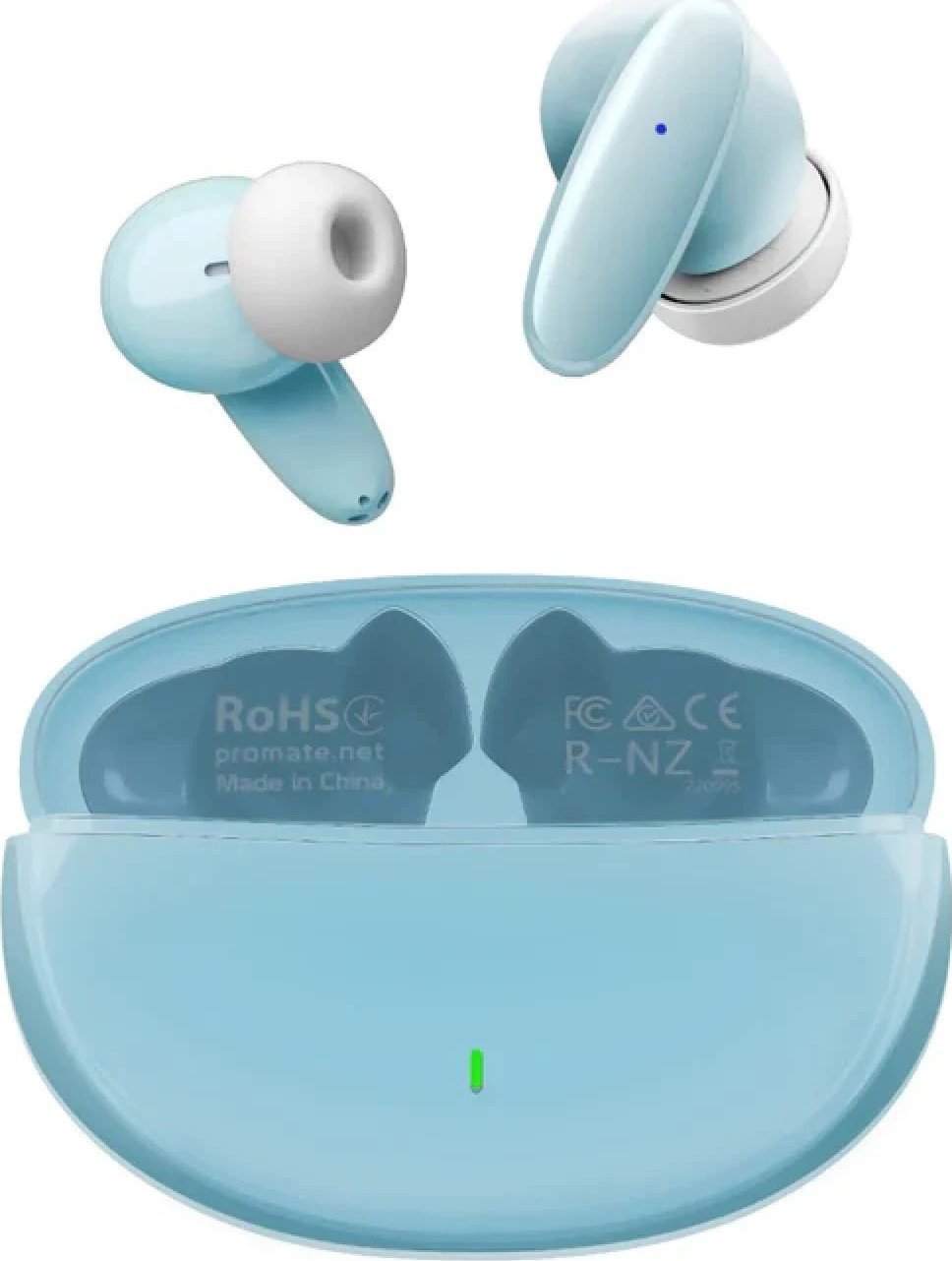 Безжични слушалки Promate LUSH Acoustic, TWS in-ear, Bluetooth 5.3, сини
