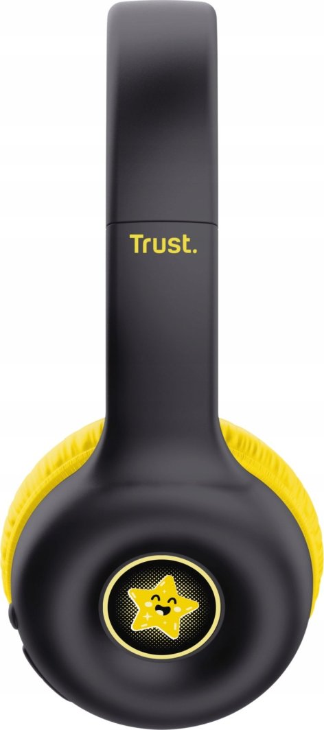 Kufje pa tela Trust NOUNA Kids, Bluetooth, limit volum 85 dB, të zeza