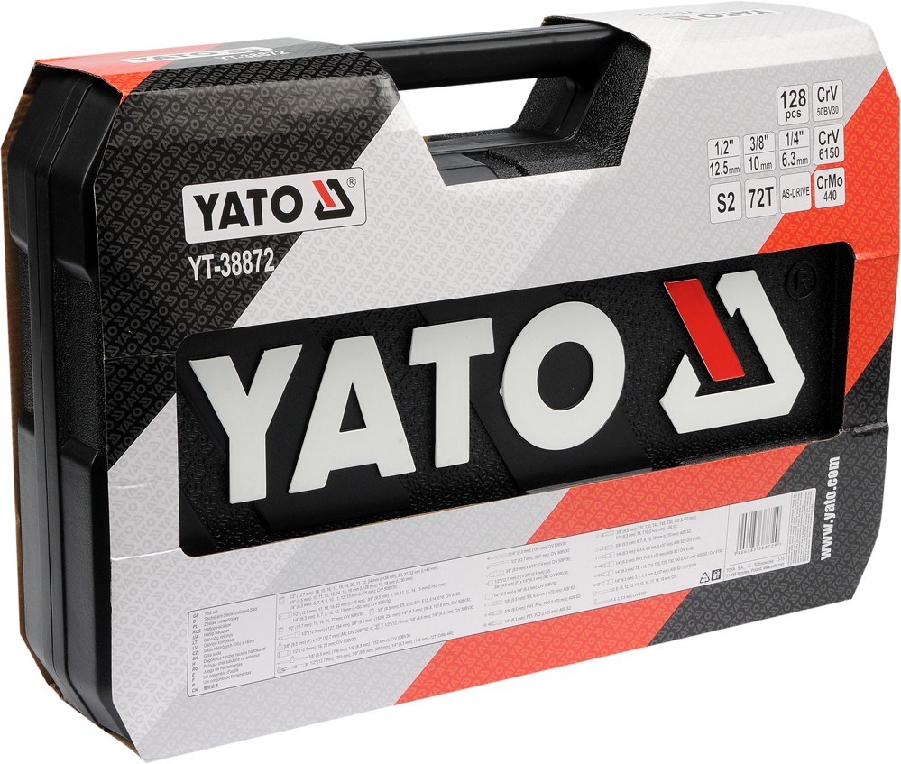 Set veglash Yato YT-38872, 128 copë, për mekanikë, shumëngjyrëshe