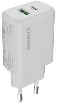 Karikues murale CANYON OnCharge 250, 25W, 1x USB C PD 1x USB A QC, i bardhë