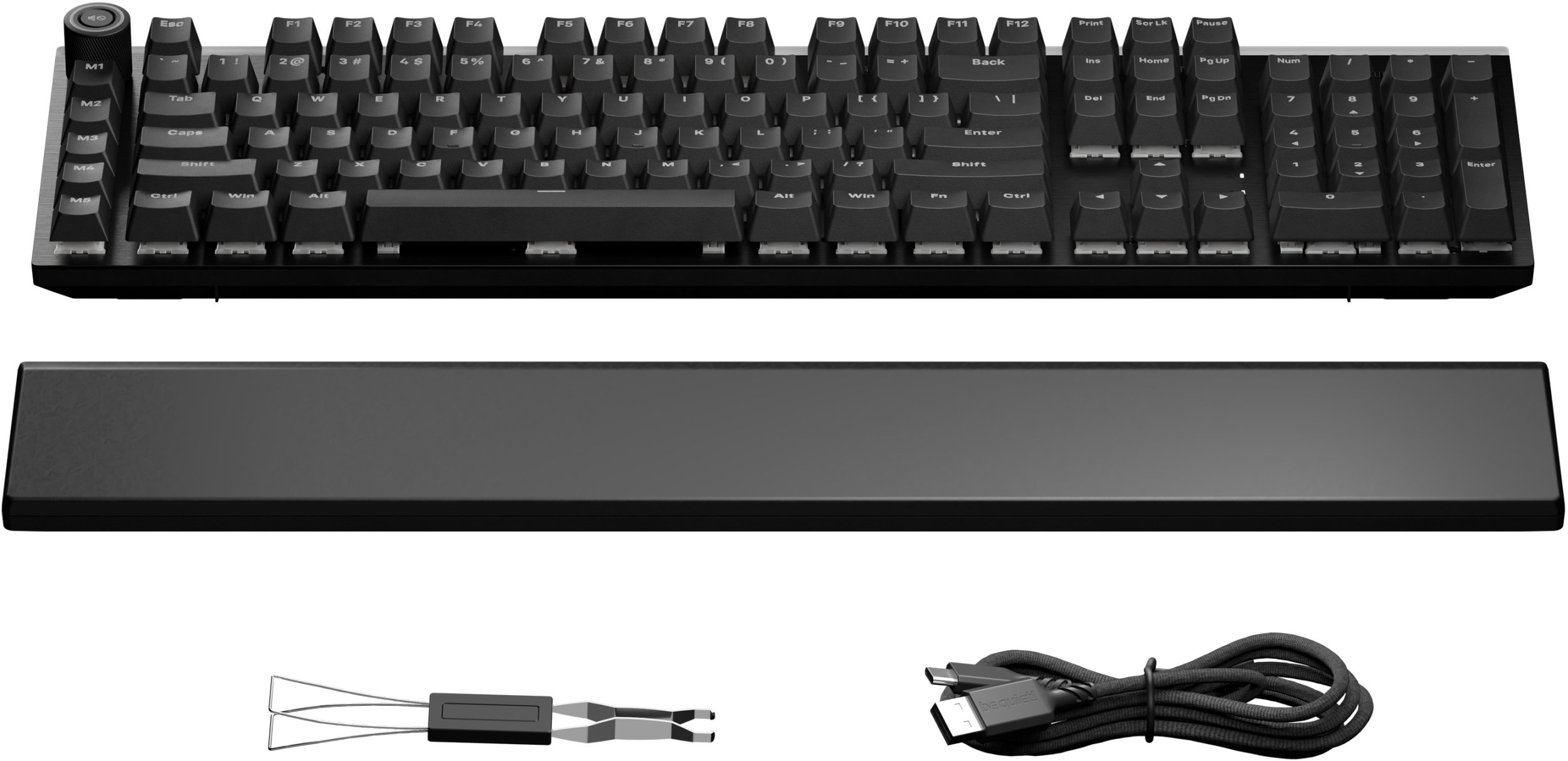 Tastierë Be Quiet! Light Mount Silent Linear, me kabllo, me tastierë numerike, e zezë