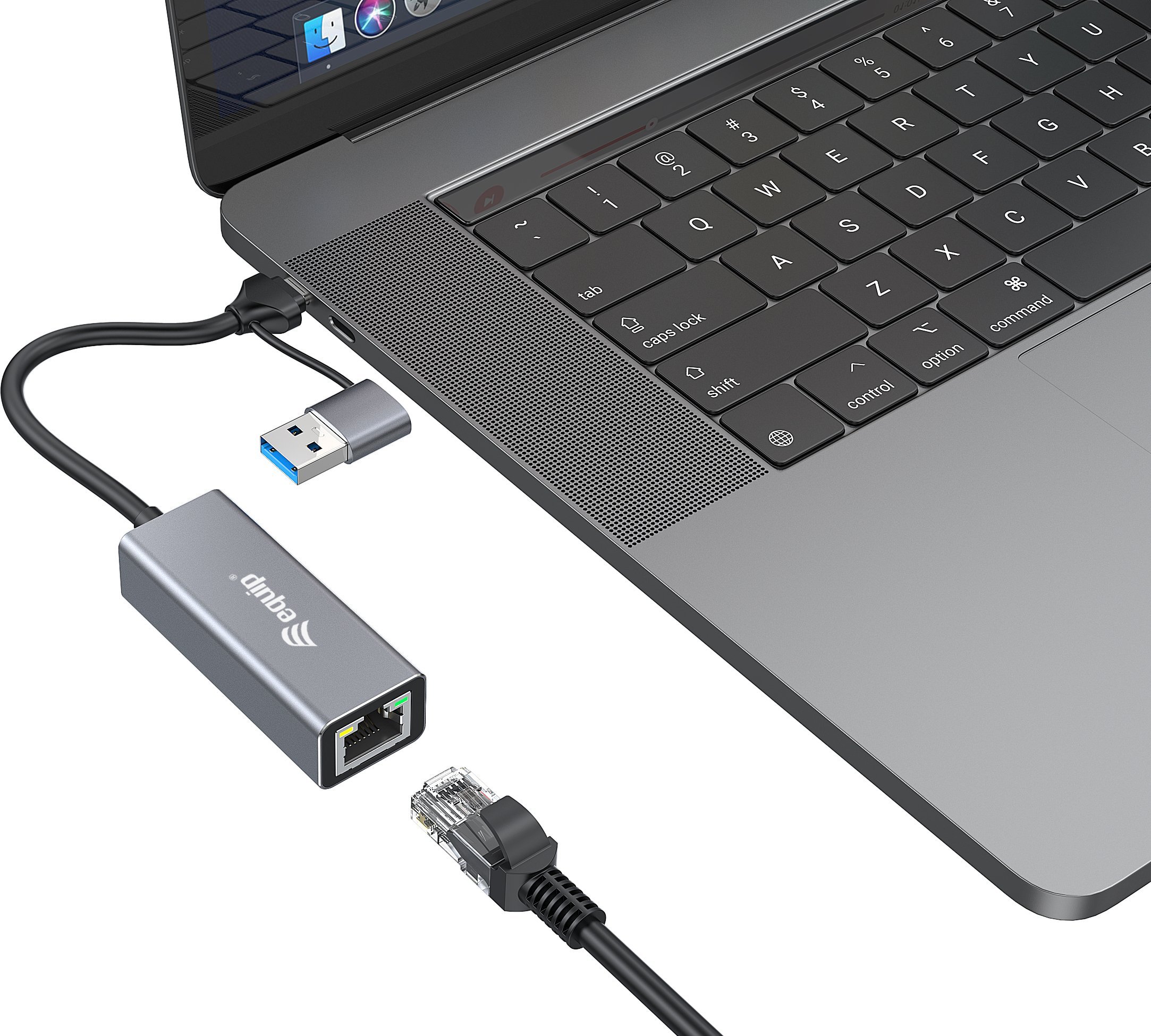 Adaptor rrjeti Equip, USB C dhe USB A, Ethernet 2.5 Gbps