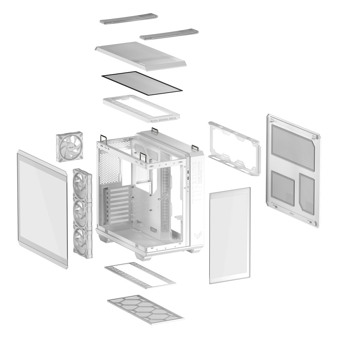Kornizë PC ASUS TUF Gaming GT502, mid tower, ARGB, e bardhë