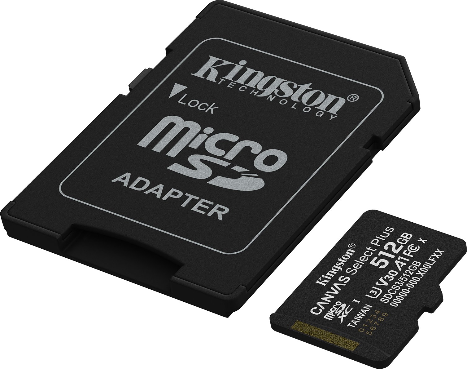 Kartë memorie Kingston Canvas Select Plus Gen3, 512GB, MicroSDXC A1 150MB/s, me adapter