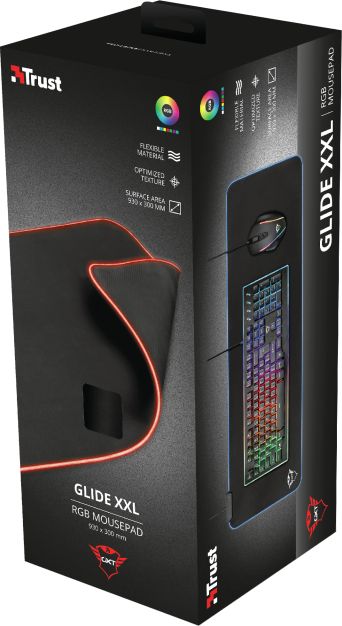 Mousepad gaming Trust GXT 764 Glide Flex XXL, RGB, i zi