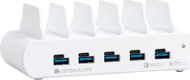 Станица за полнење Compulocks DC/POS, 5 USB и USB C порти, бела