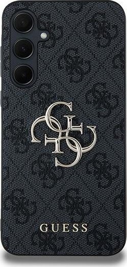 Mbulesë telefoni Guess PU 4G Metal Logo, për Samsung Galaxy A35 5G, gri