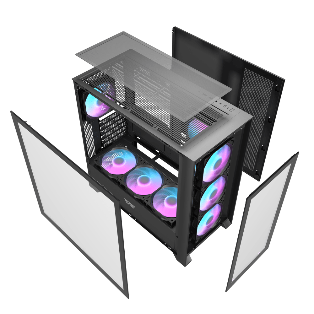 [OUTLET] Kasë Darkflash Case DRX90G, Mid-Tower, e zezë