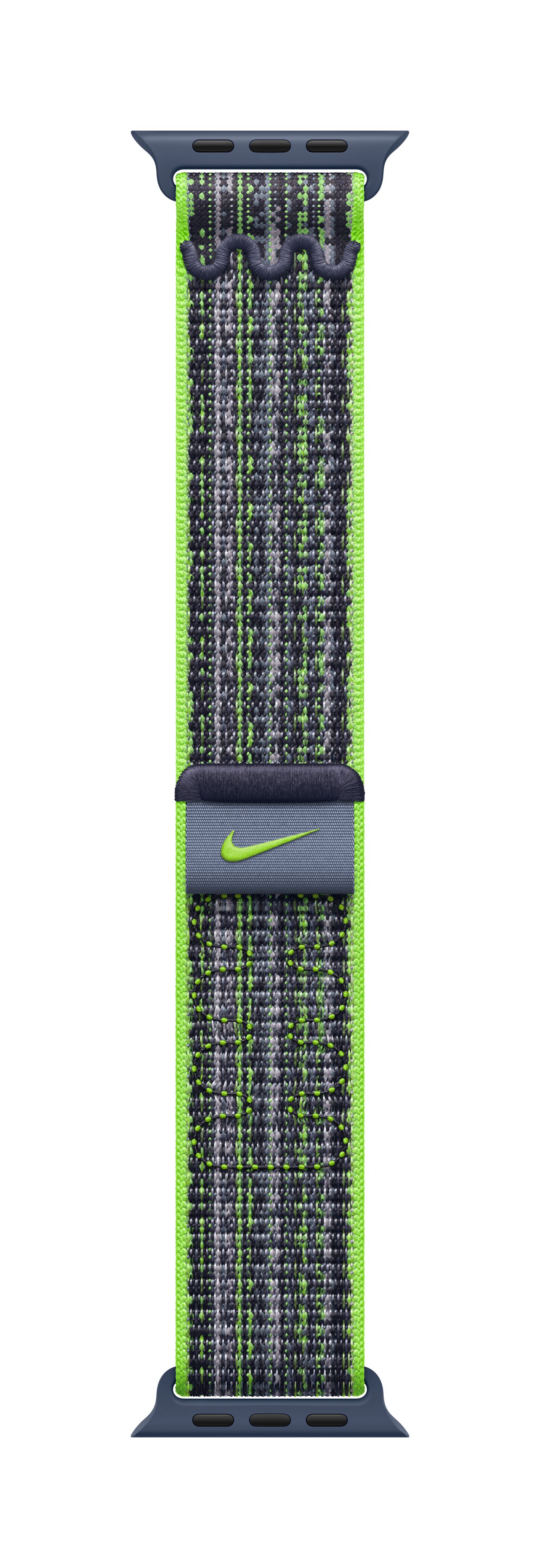 Apple Watch 45mm Nike Band, Bright Green/Blue Nike Sport Loop