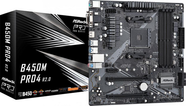 Pllakë Amë ASRock B450M PRO4 R2.0