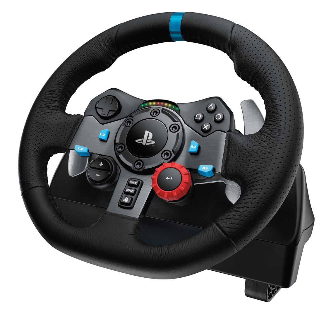 Timon dhe pedale për lojëra Logitech G G29, të zeza