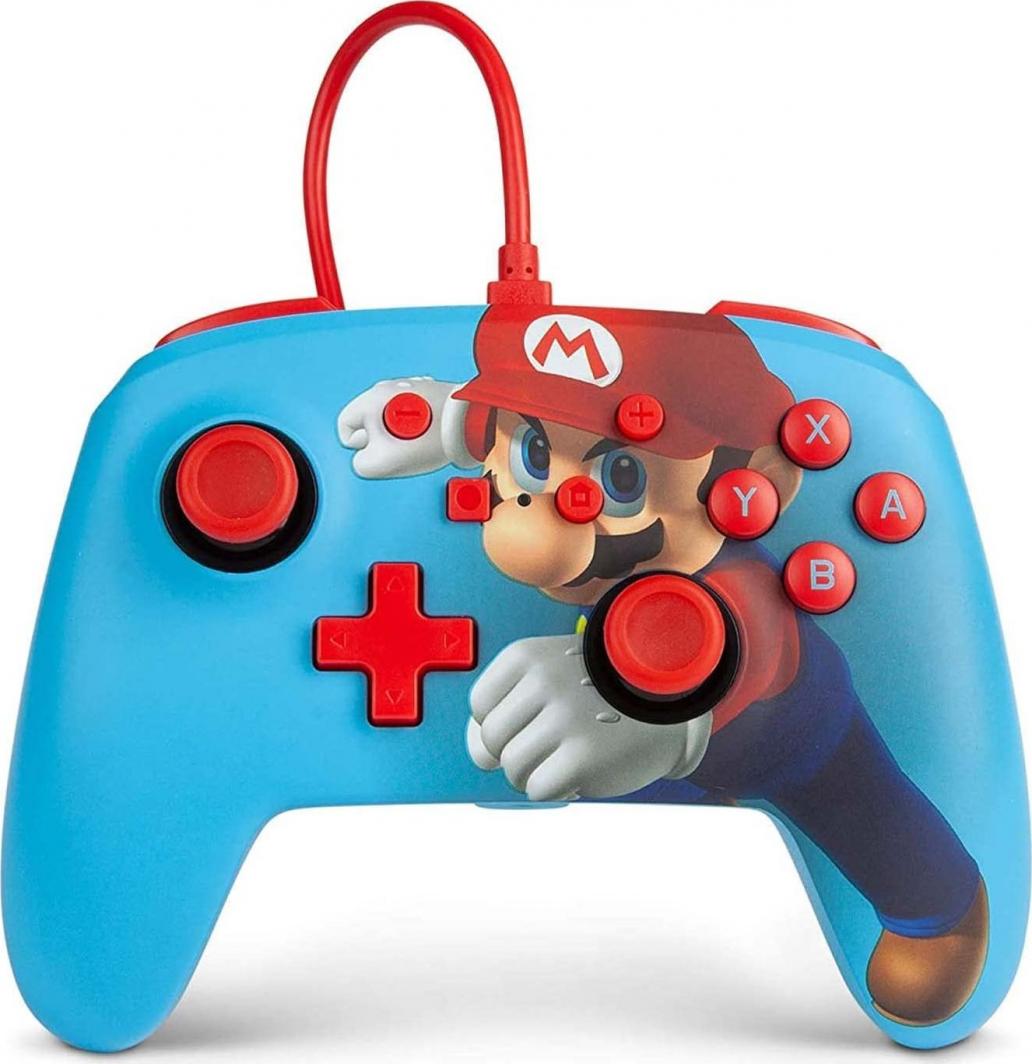 Kontroller PowerA Mario Punch, me kabllo, i kaltër