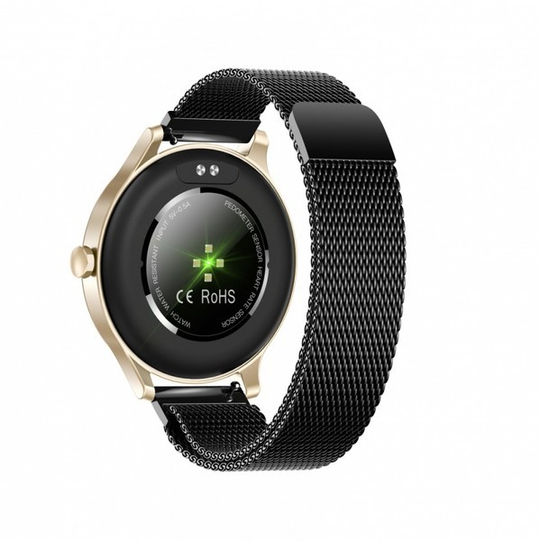 SmartWatch GARETT CLASSY GOLD-BLACK, STEEL (IP68 waterproof)