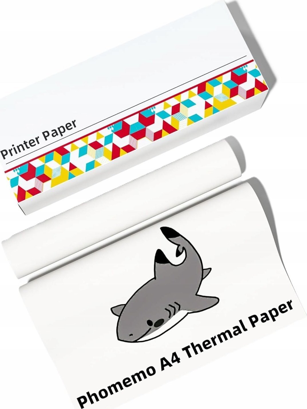 Letër termike Phomemo Thermal Paper, 216mm, set 2 rrotulla, e bardhë
