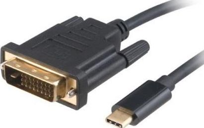 Kabllo Akasa USB-C në DVI-D, 1.8 m, 4K 60Hz, i zi