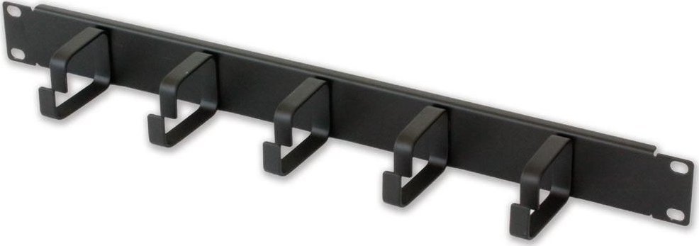 Organizues kabllosh për rack 19" Techly 305922, 1U, 5 mbajtëse 65mm, i zi