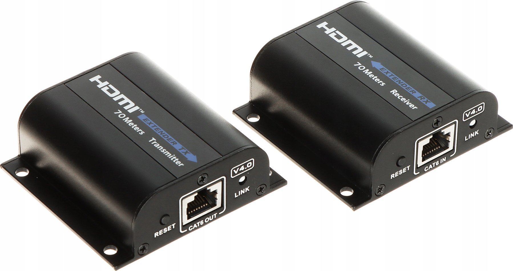 HDMI екстендер Delta HDMI-EX-6IR-V4, пренос на голема оддалеченост, компактен дизајн, црн