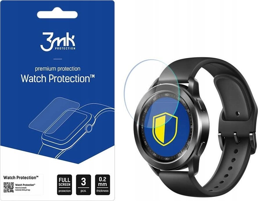 Mbrojtës ekrani 3mk FlexibleGlass Lite për Xiaomi Watch S3, 0.2mm, transparent