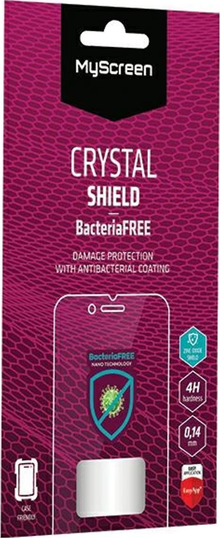 Fole mbrojtëse ekrani Ms Crystal BacteriaFREE për Samsung Galaxy A25 5G A256, antibakteriale, transparente