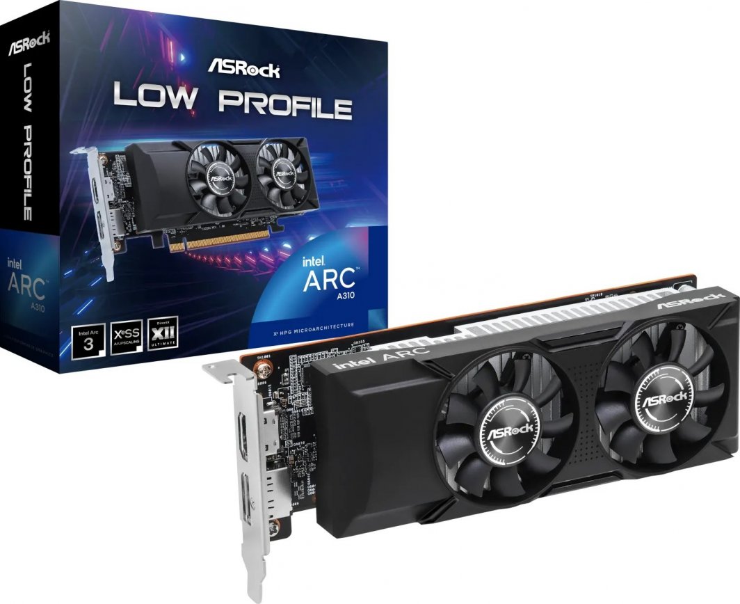 Kartelë grafike ASRock Arc A310 Low Profile 4GB GDDR6
