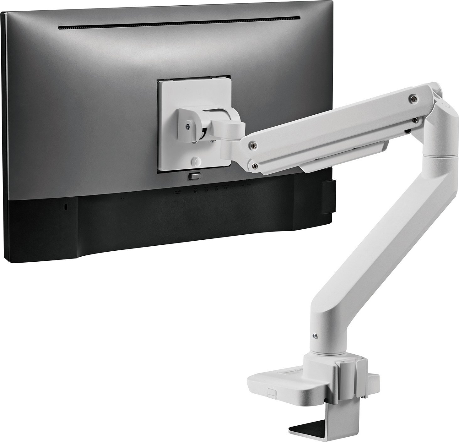 Krah monitori Silverstone SST ARM14, deri 49", gas spring, i bardhë