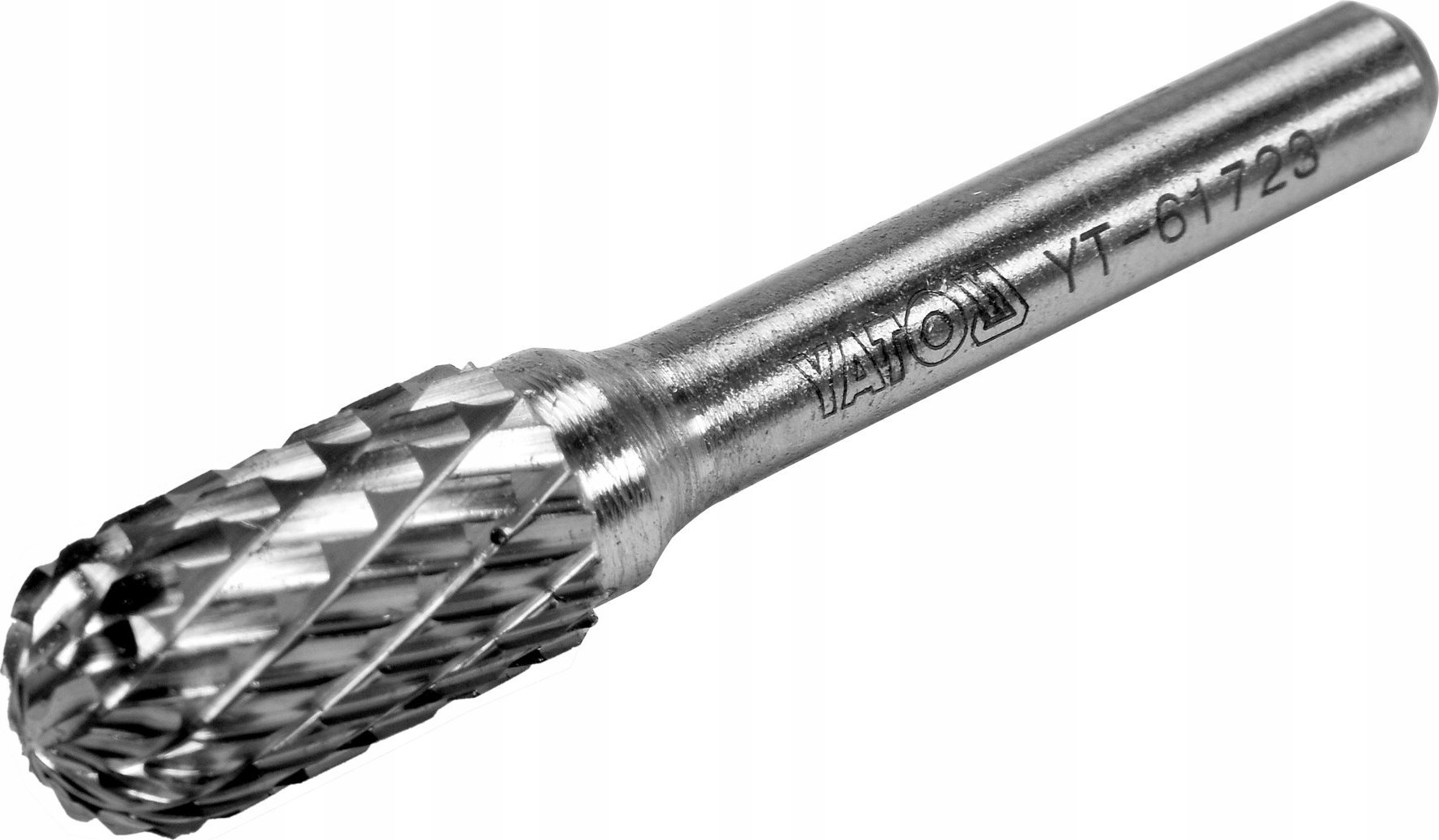 Freza cilindrike për metal Yato YT-61723, dia 10mm, bisht 6mm, argjendtë