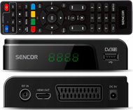 Dekoder tokësor Sencor SDB524T, DVB-T2 H.265 HEVC, USB HDMI, set 2 copë