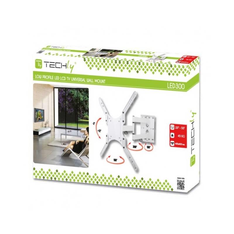 Mbajtëse muri për TV Techly ICA-PLB-136MW, 23"-55", 45kg, e bardhë