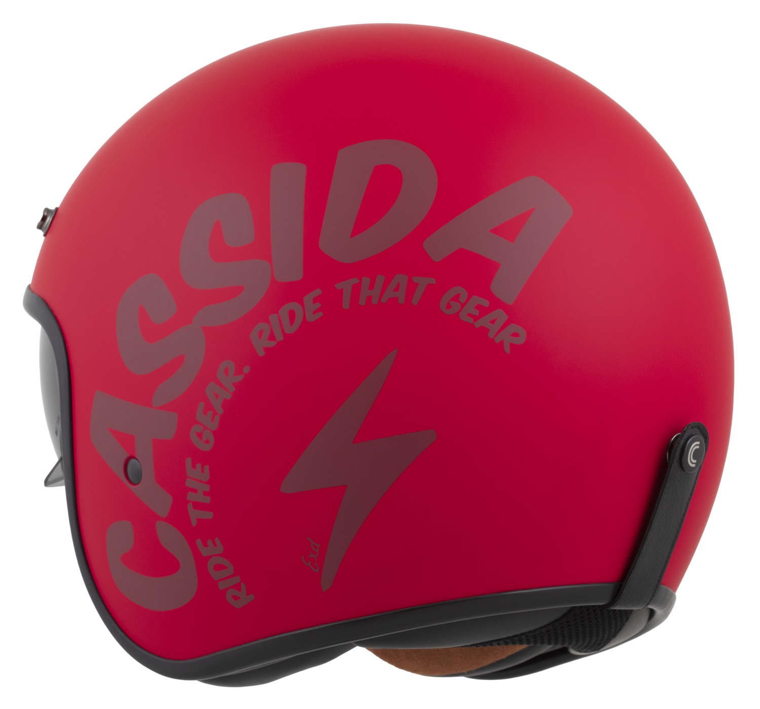 Helmetë moto CASSIDA Oxygen 2.0 Gear, polikarbonat, vizor dielli, e kuqe matte e kuqe e errët