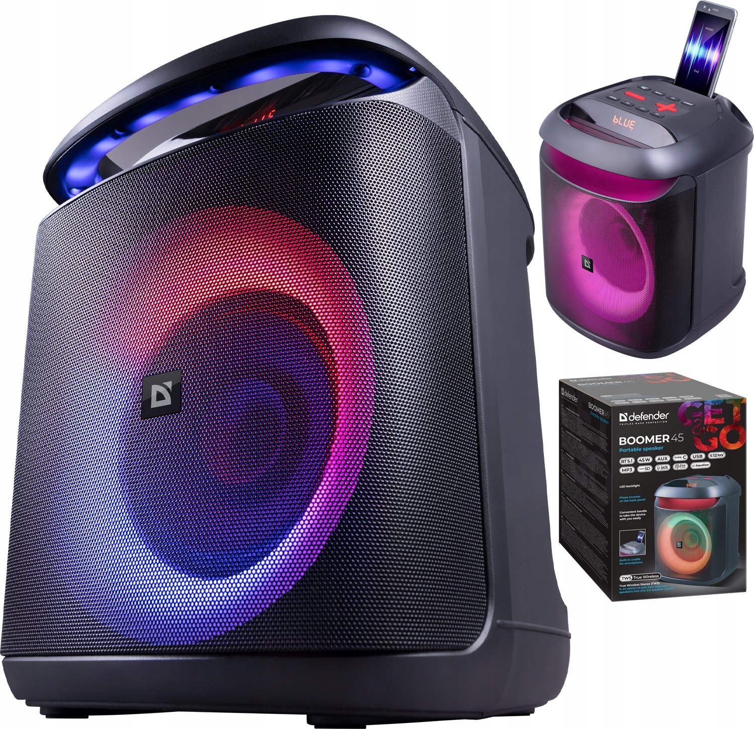 Altoparlant Bluetooth Defender Boomer 45, 45W, i zi