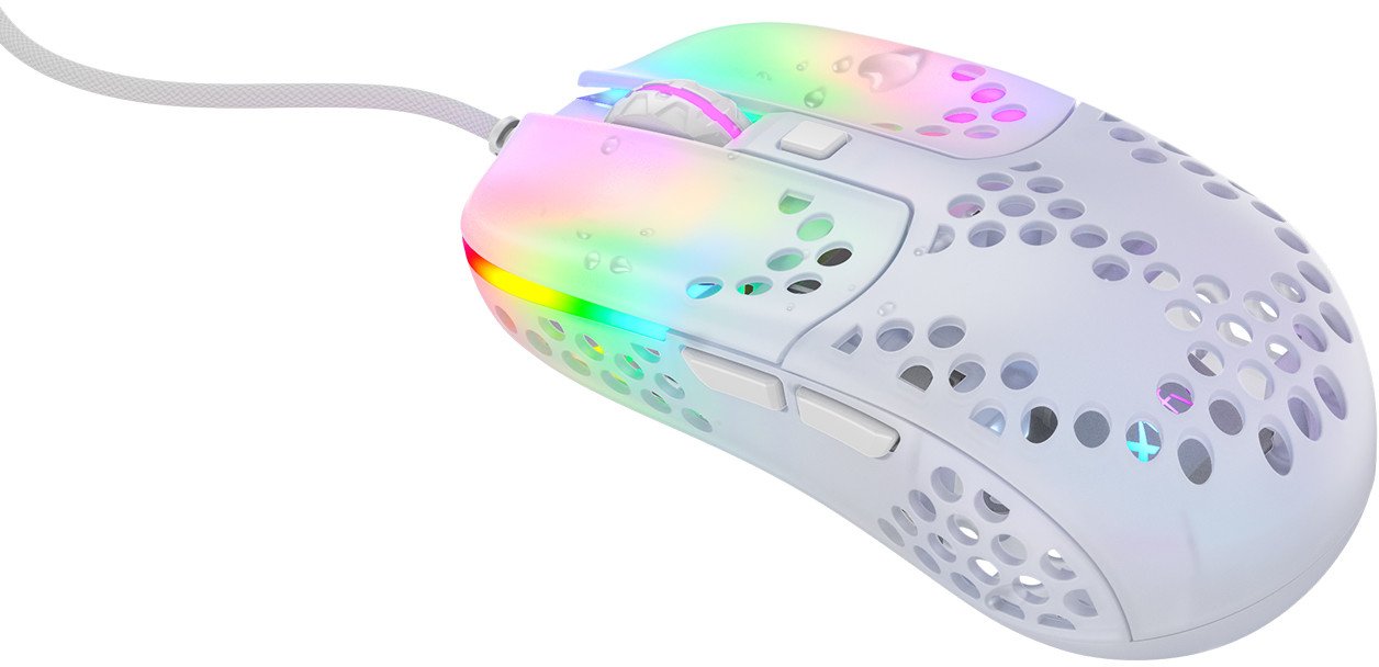 Maus gaming Xtrfy MZ1 ZYS Rail RGB, 400-16000 DPI, me kabllo, i bardhë