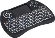 Tastierë wireless Quer Mini Q5, touchpad, me ndriçim, e zezë