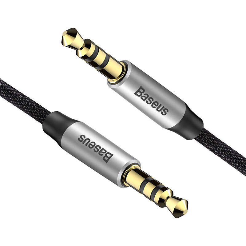 Kabllo audio Baseus Yiven M30, Jack 3.5mm në 3.5mm, 1.5m, e zezë