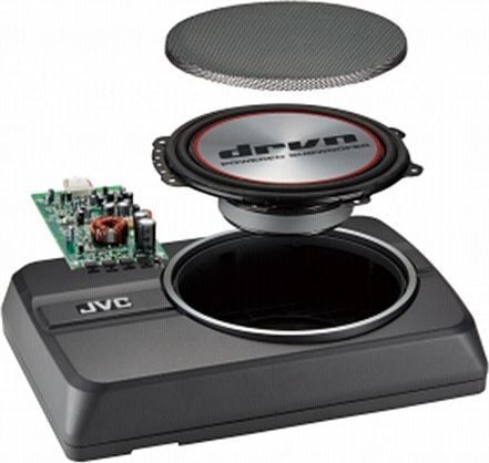 Nënwoofer veture JVC CW-DRA8, 250W, kompakt, i zi