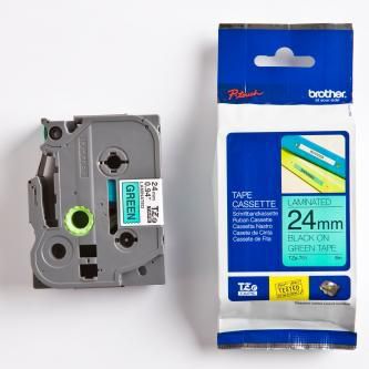 Shirit etiketash Brother TZE-751, 24 mm, i gjelbër