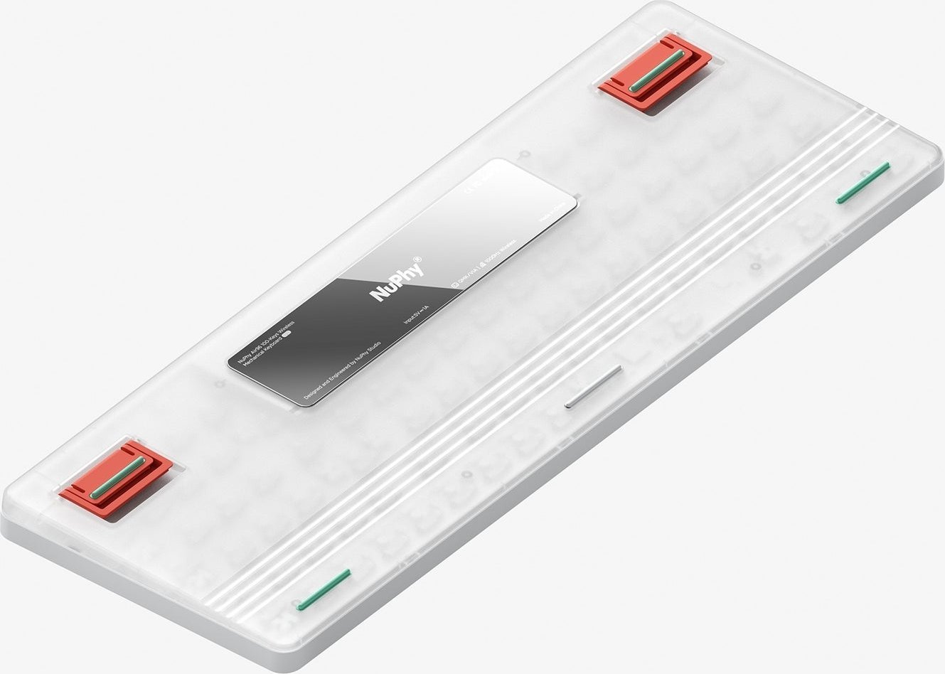 Tastierë mekanike wireless Nuphy Air96 V2, Red 2.0, Ionic White