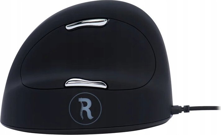 Maus ergonomik R-Go HE Break, me kabllo USB, 3500 DPI, i zi, për majtakë