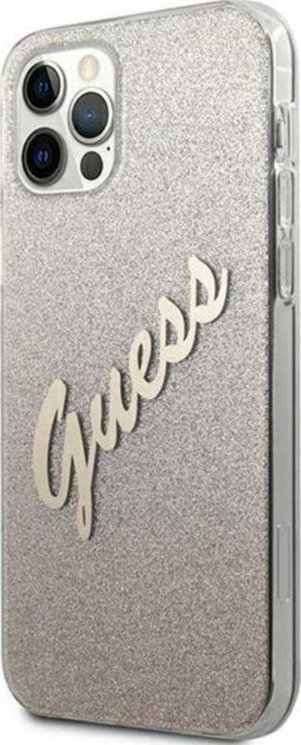 Mbrojtëse Guess Glitter për iPhone 12 Pro Max GUHCP12LPCUGLSGO, e artë