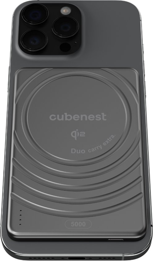 Power Bank Cubenest MagSafe, 5000 mAh, 15W Qi2, црна