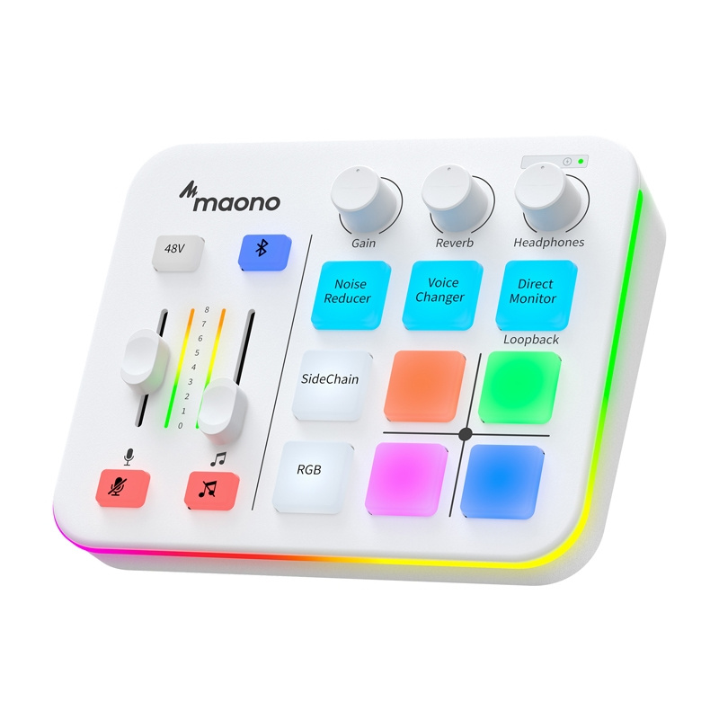 Karta zanore Maono G1 Neo, audio interface, RGB, e bardhë