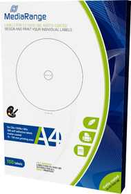 Etiketa vetë-ngjitëse MediaRange MRINK130, 100 copë, të bardha