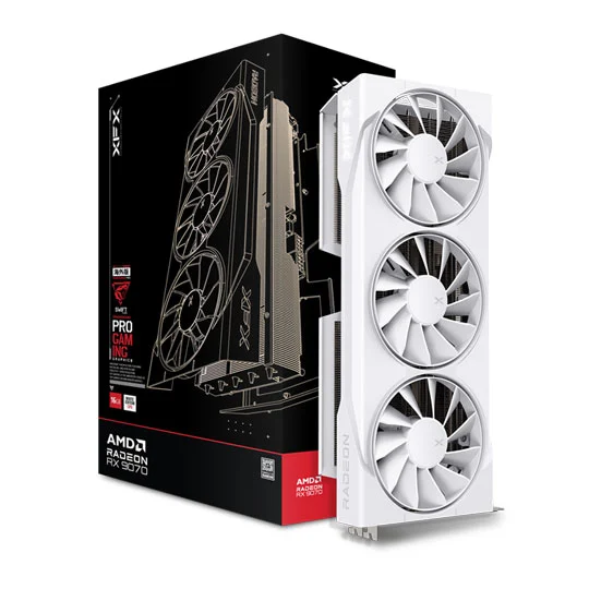 Kartelë grafike XFX Swift AMD Radeon RX 9070 OC White Triple Fan, 16GB GDDR6