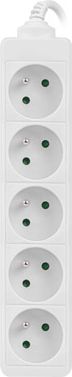 Prizë zgjatuese Lanberg PS0-05E-0150-W, 5 dalje, kabllo 1.5m, e bardhë