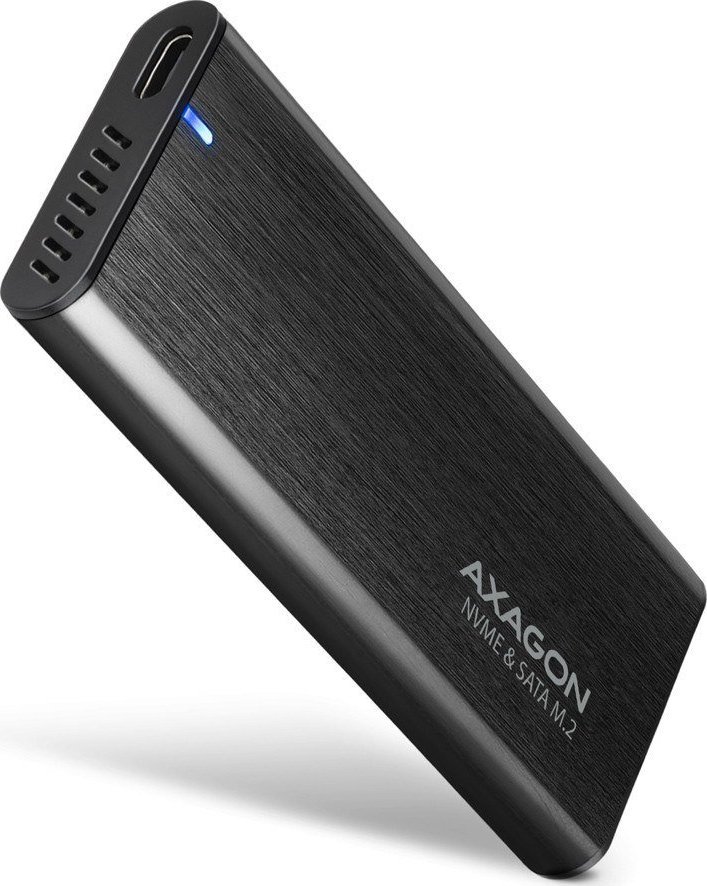 Kuti e jashtme SSD Axagon EEM2-SB2, USB C 3.2 Gen 2, M.2 NVMe SATA, alumini