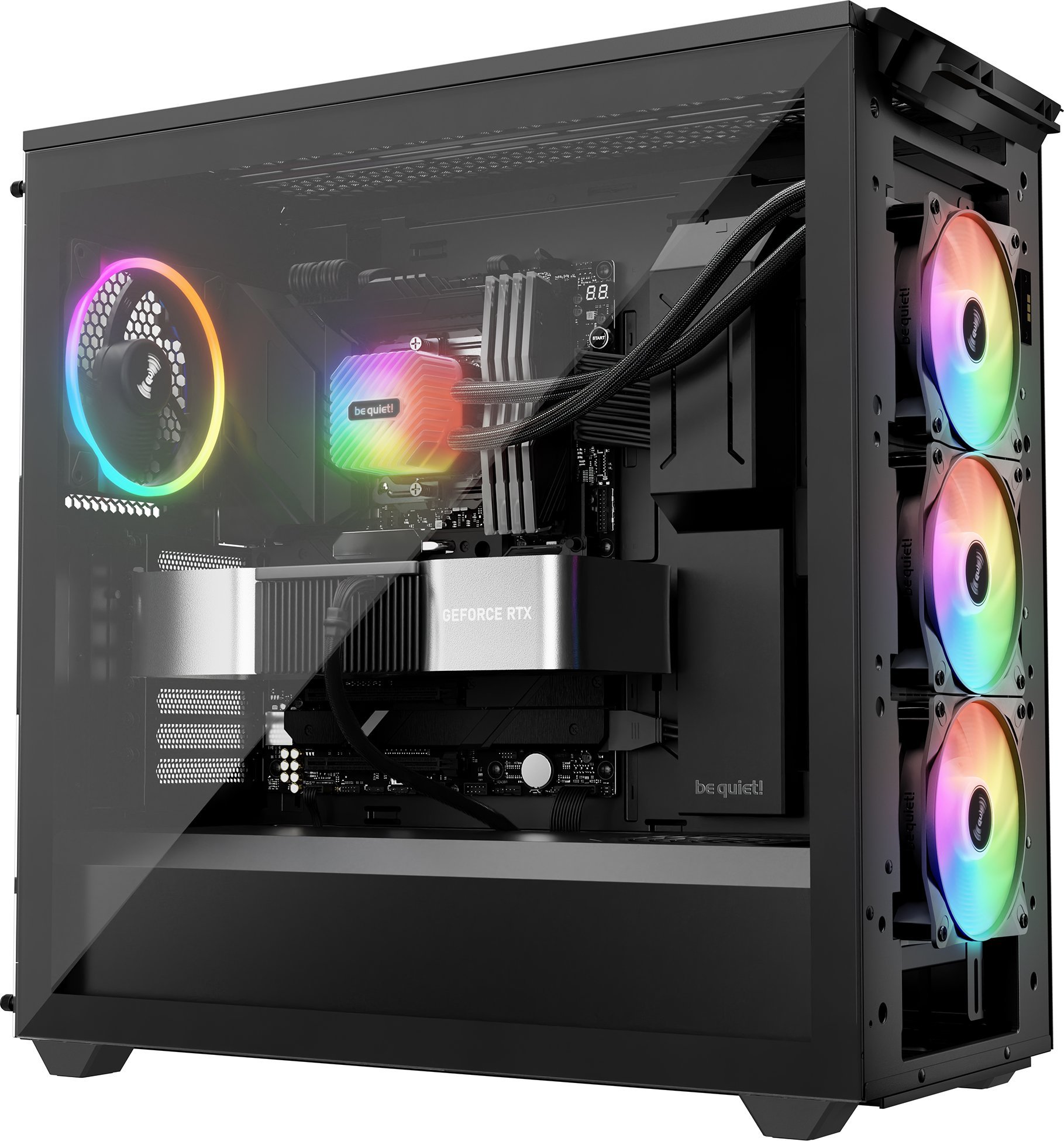 Систем за водено ладење Be Quiet Light Loop 360mm, AIO, ARGB, црн