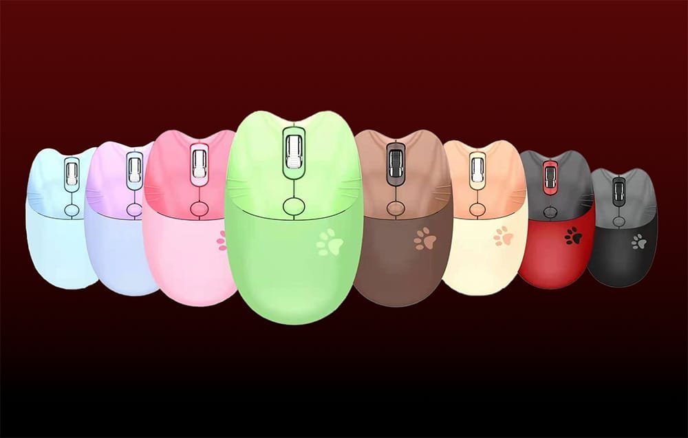 Бежичен глушец Mofii M3DM, 1600 DPI, 2.4G и Bluetooth, црвено-црн
