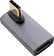 Adaptor USB4 InLine USB C vertikal majtas djathtas, 40 Gbit/s, gri