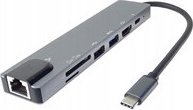 USB C Hub PremiumCord KU31DOCK16, HDMI 4K, RJ45, gri