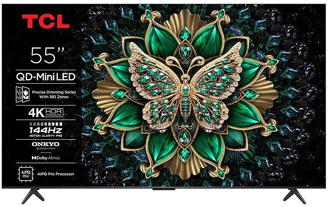 Televizor TCL 55C61K, 55", 4K QD Mini LED, metalik