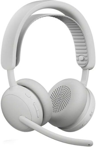Headset pa tela Logitech Zone Wireless 2 ES for Business, ANC, mikrofon me reduktim zhurme, bezhë